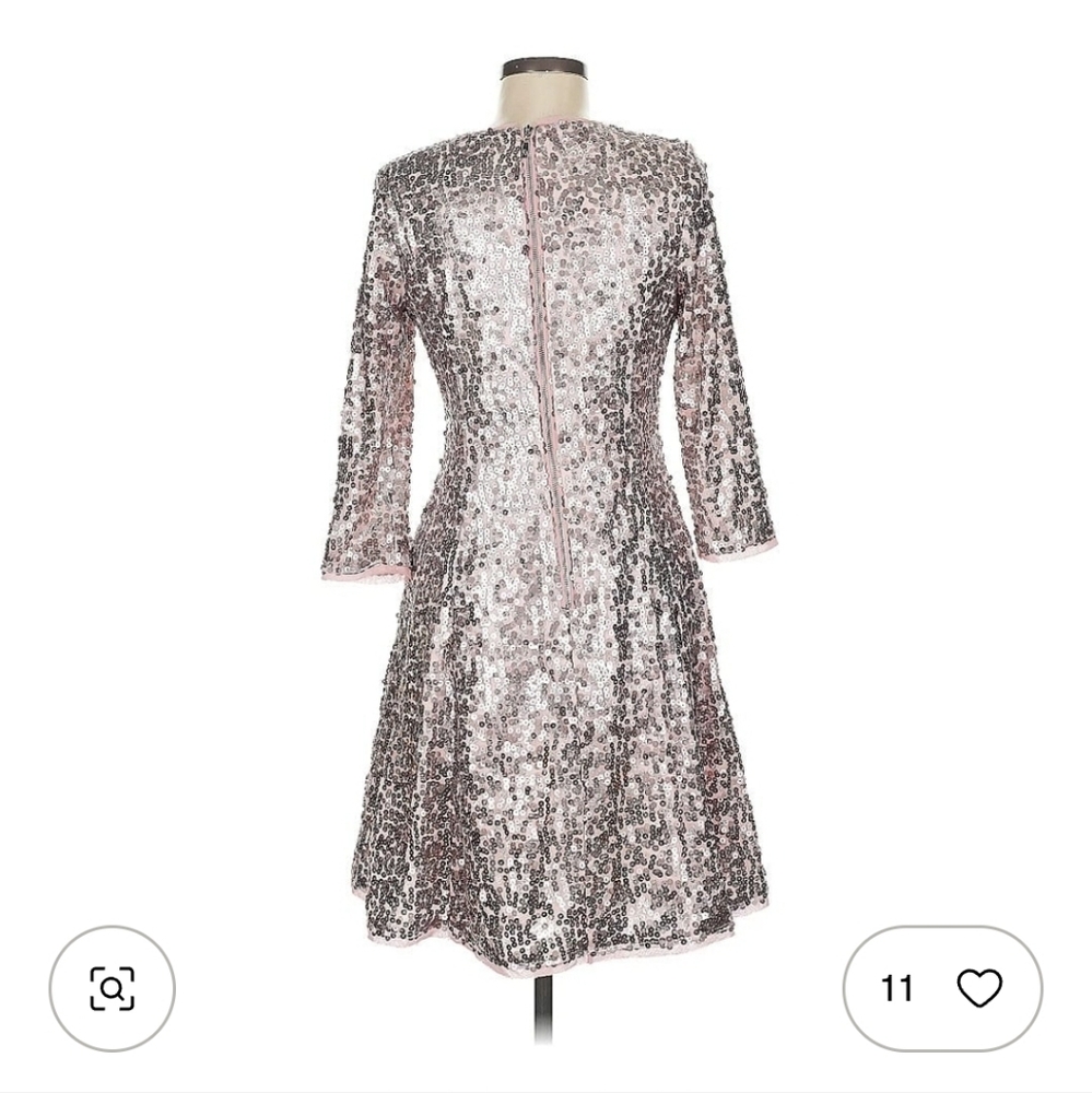 Eliza j dress wedding quest dress formal midi 3/4 sleeve mad men dress - Picture 5 of 11